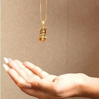 Gold Plated Ambe Mataji Pendant with Chain