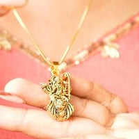 Gold Plated Ambe Mataji Pendant with Chain