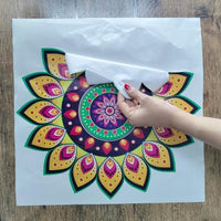 Diwali Rangoli Stickers Floral