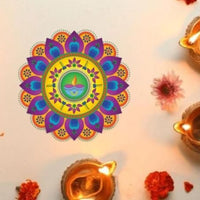 Diwali Rangoli Stickers Small Diya