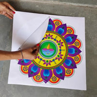 Diwali Rangoli Stickers Small Diya