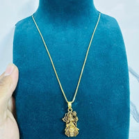 Gold Plated Ambe Mataji Pendant with Chain