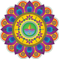 Diwali Rangoli Stickers Small Diya