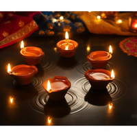 Diwali Light Water Sensor Diyas (Pack of 12 Diyas)